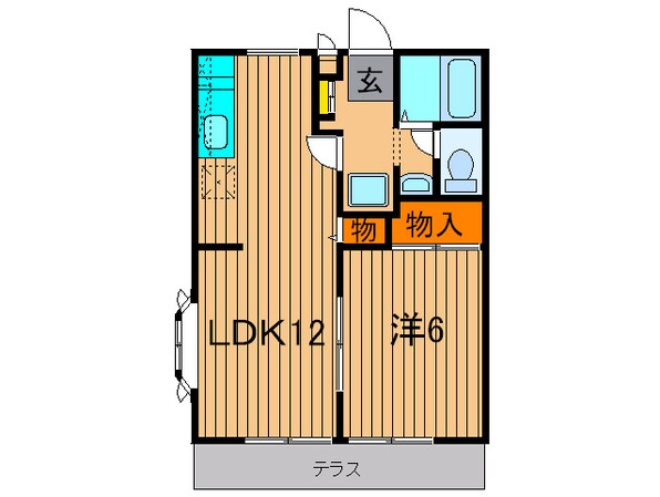 コーポアマギの物件間取画像